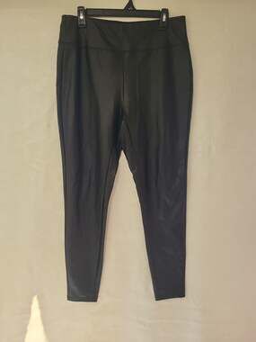 Just Be Faux Leather Leggings Black Size 1X